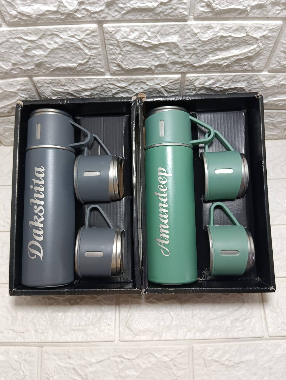 Customized Hot and Cold Flask with Cup Combo