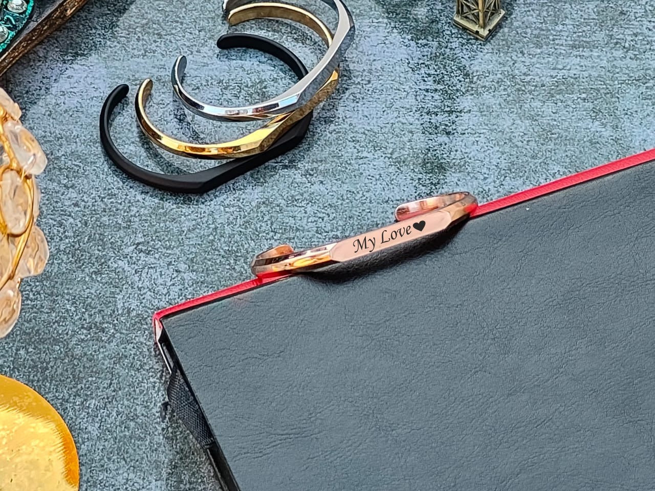 Customized Dimond Cut Metal kada