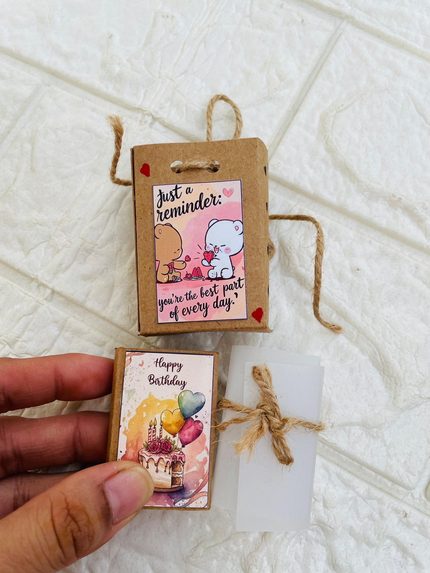 Vintage Small Mini Album with Bag (14 Photos)
