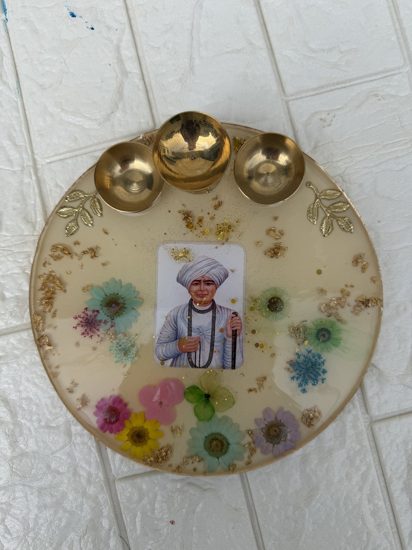 Resin Pooja Plate