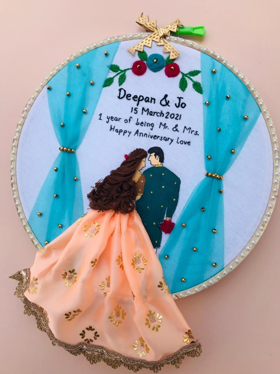 Customized Embroidery Hoop Art