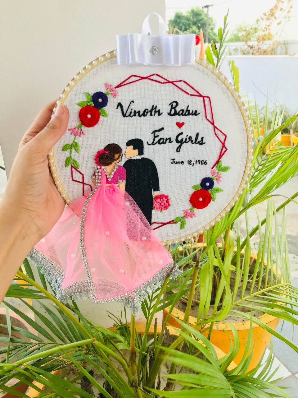 Customized Embroidery Hoop Art