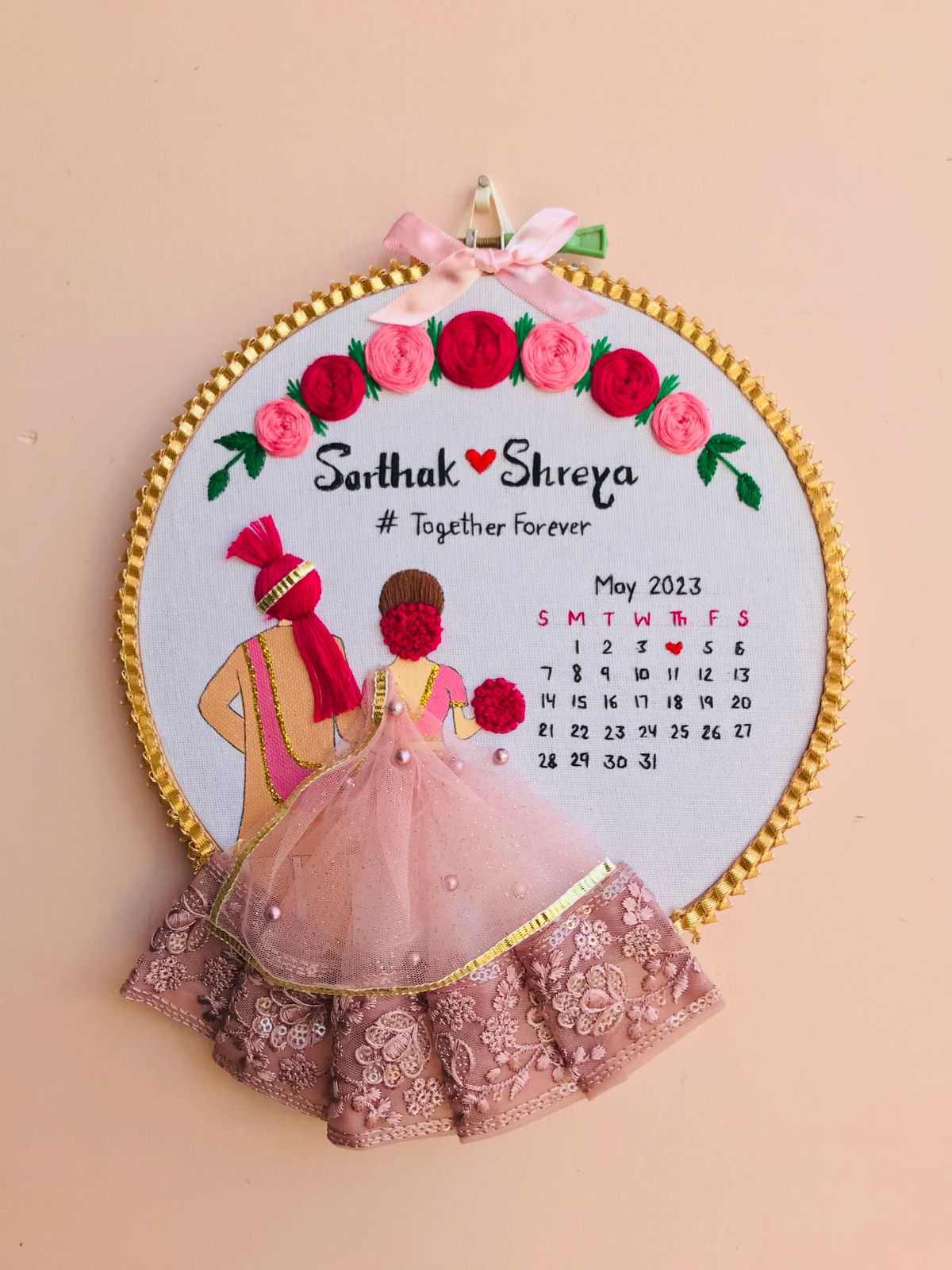 Customized Embroidery Hoop Art