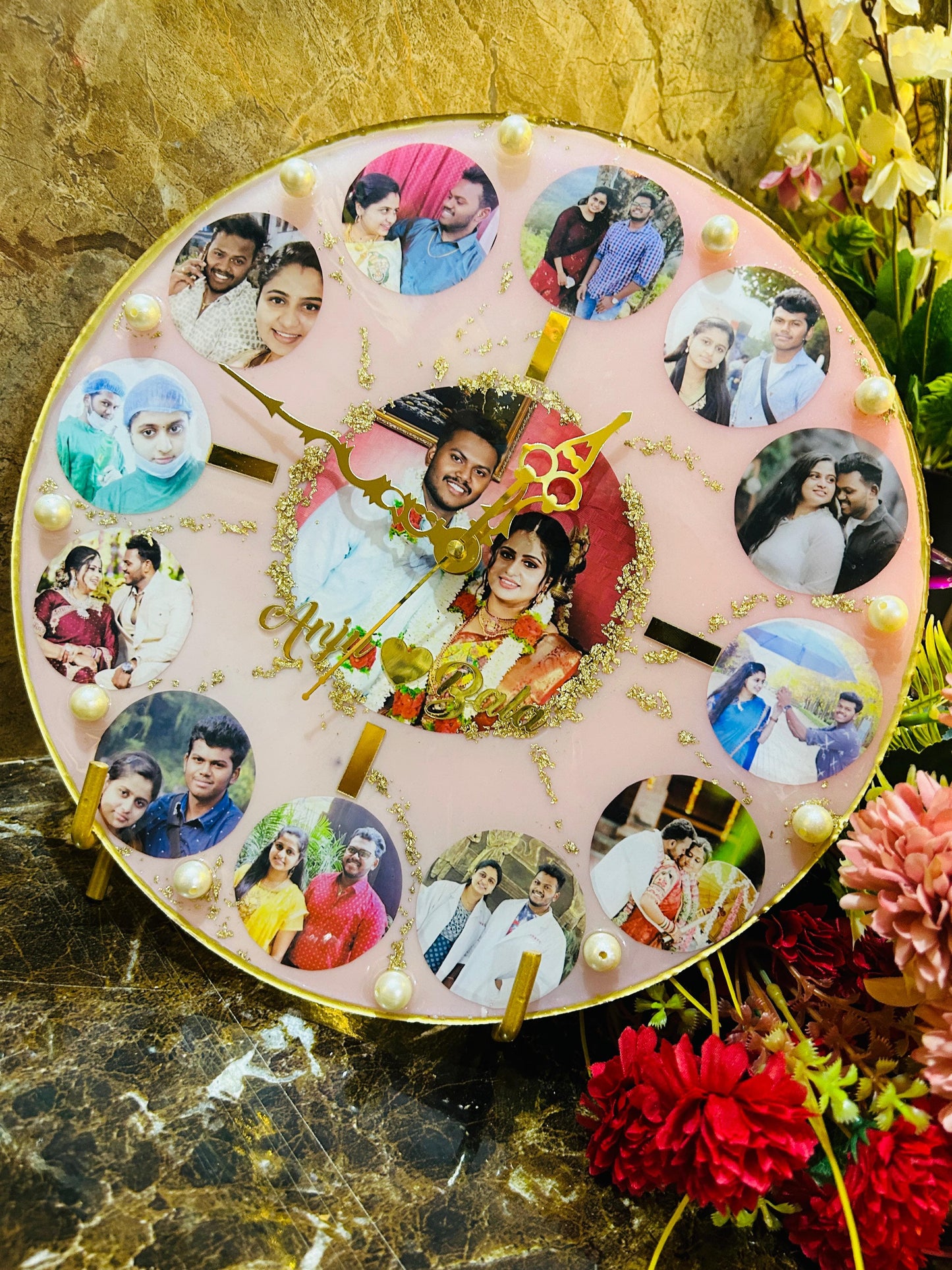 Customized Resin  Photo Wall Clock