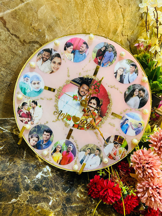 Customized Resin  Photo Wall Clock