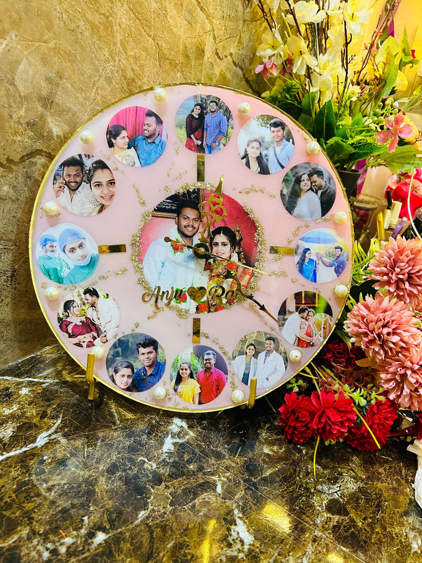 Customized Resin  Photo Wall Clock