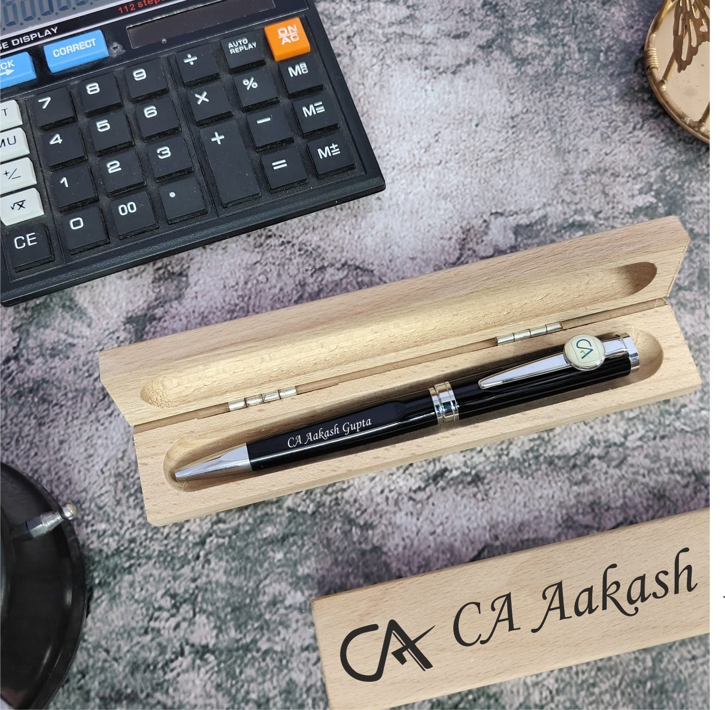 Customized Professional Metal Pen With Wooden Box