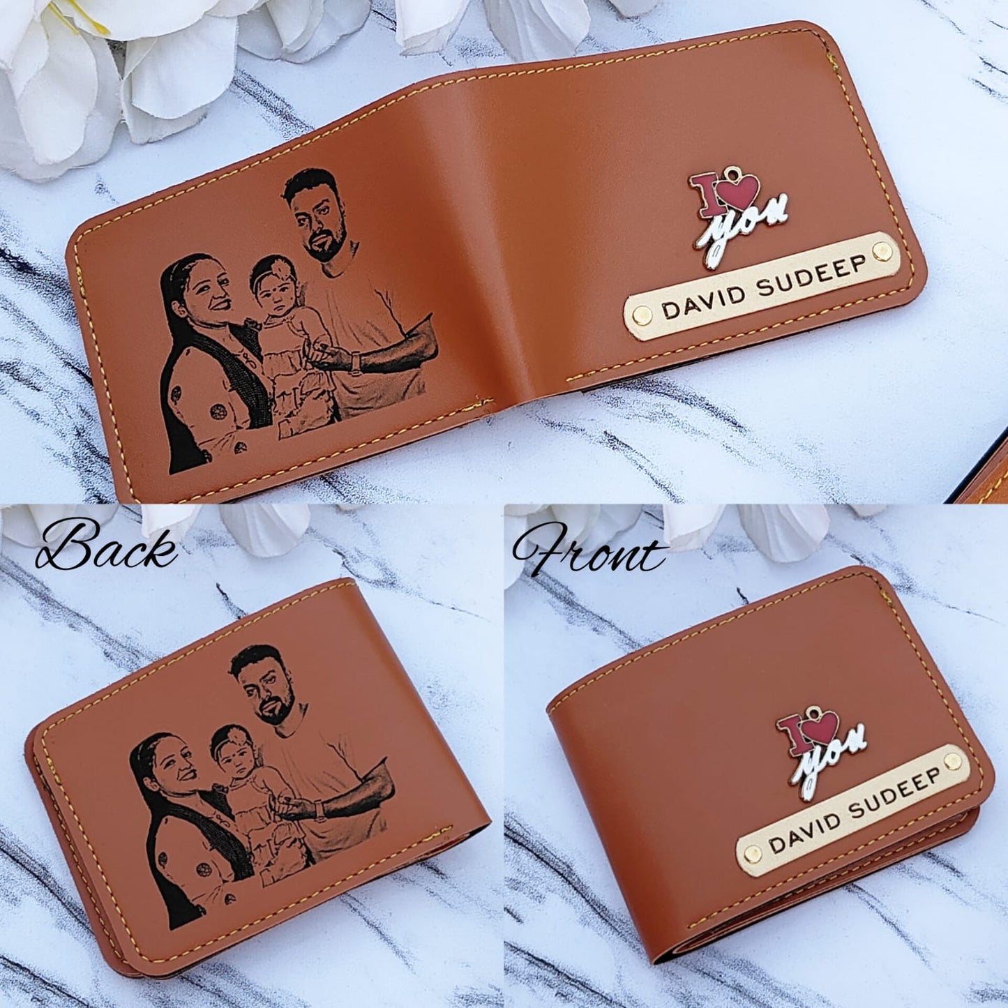 Customized Dual Side Print Sketch Wallet