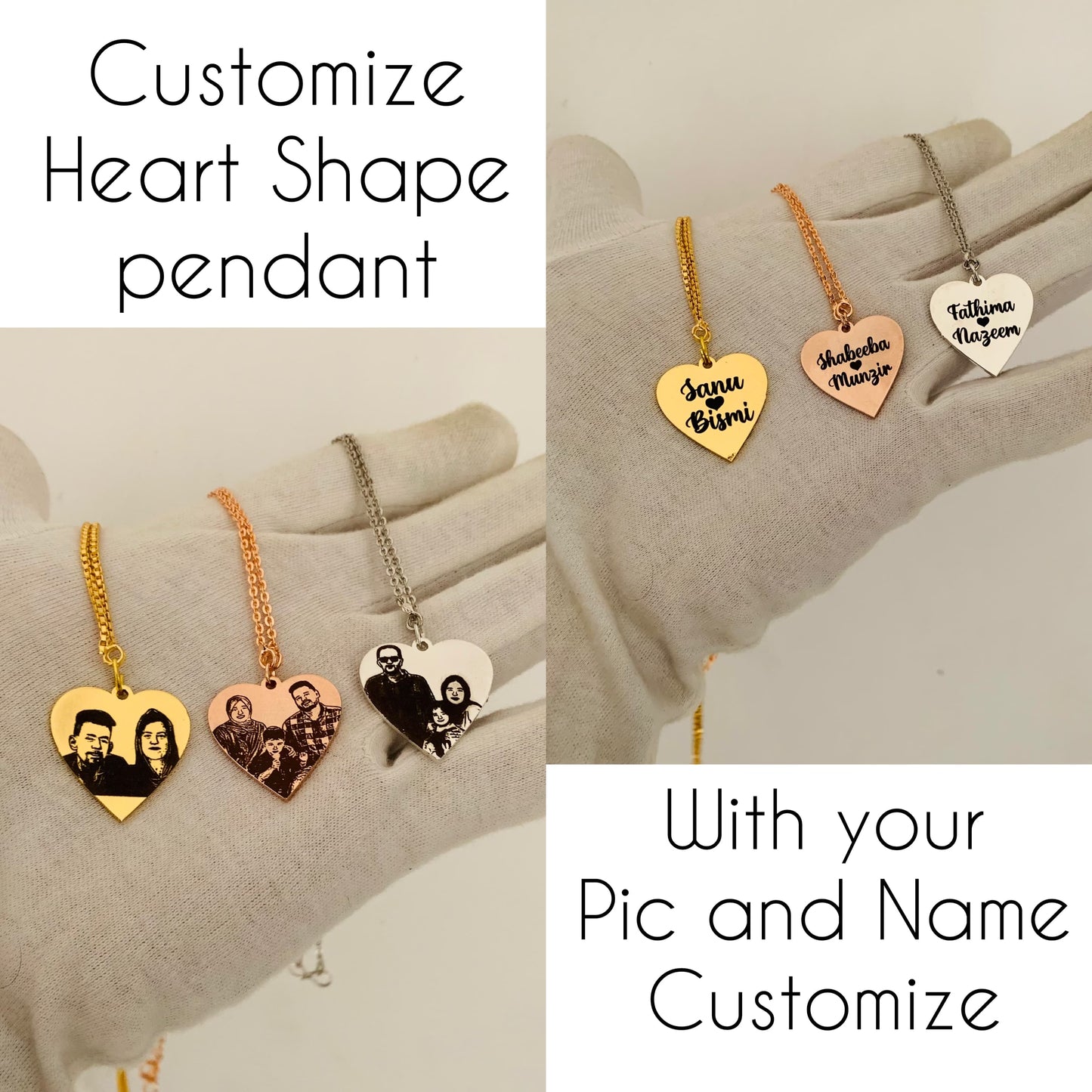 Customize Heart Shape Pendant