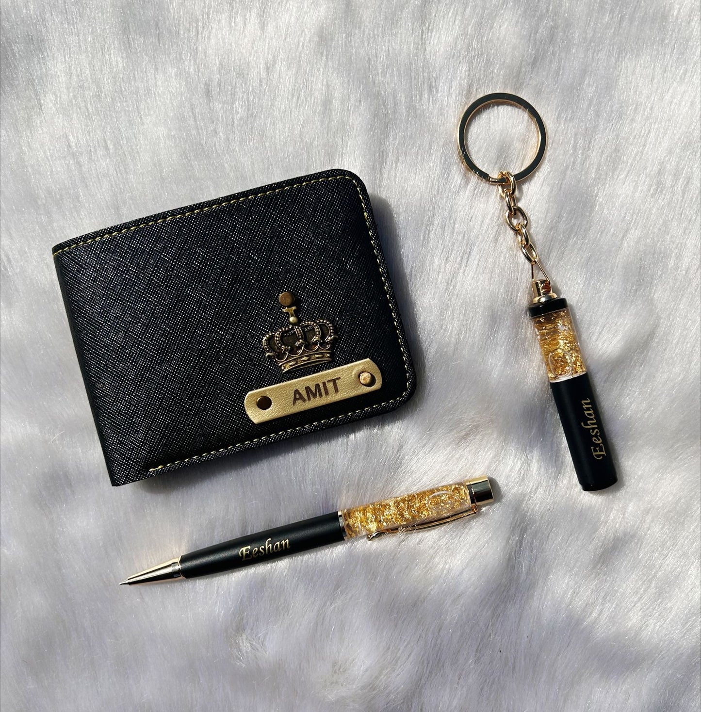 Personalized Pen Wallet Keychain Combo