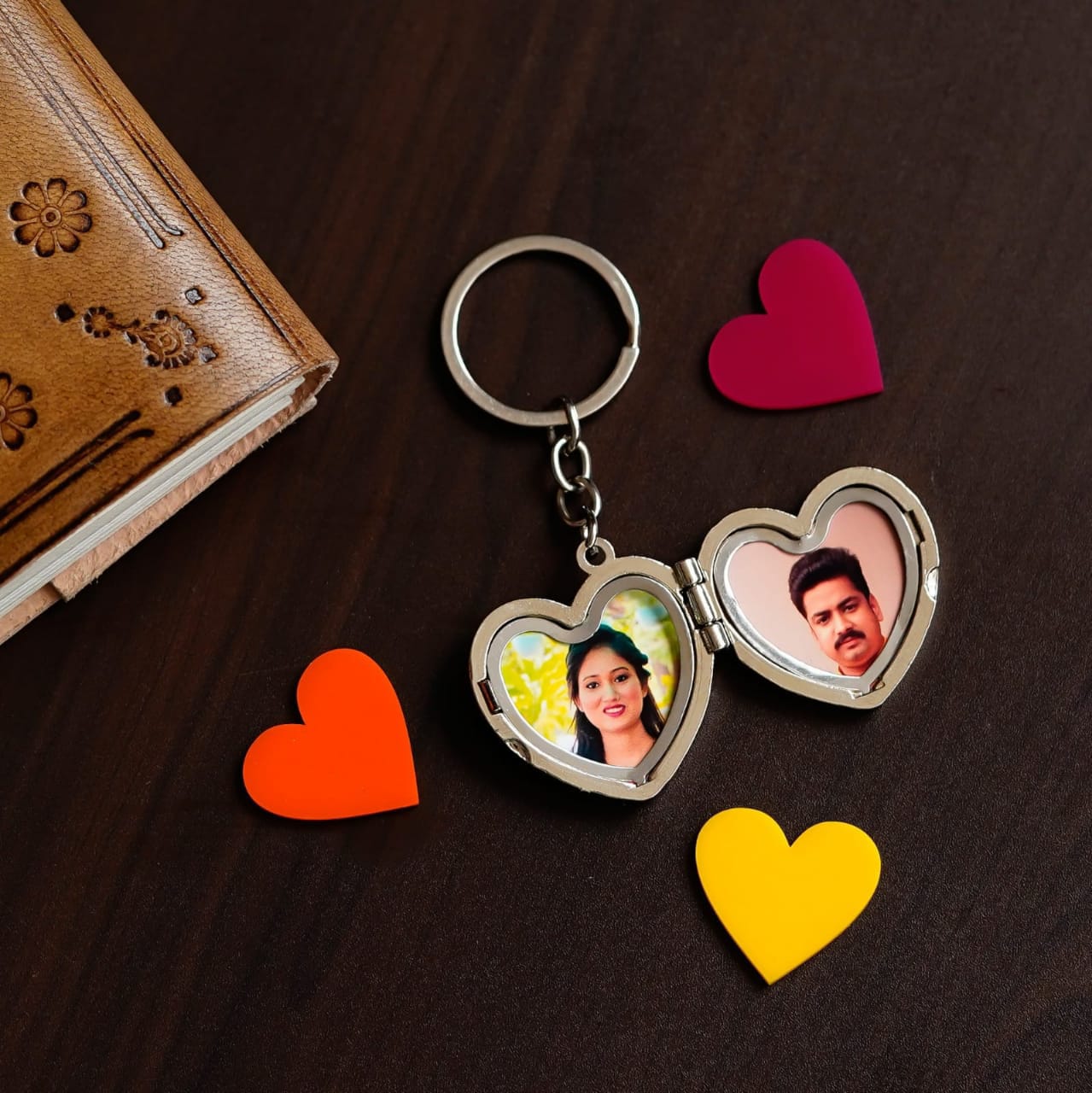 Customized Stainless Steel Couple Keychain