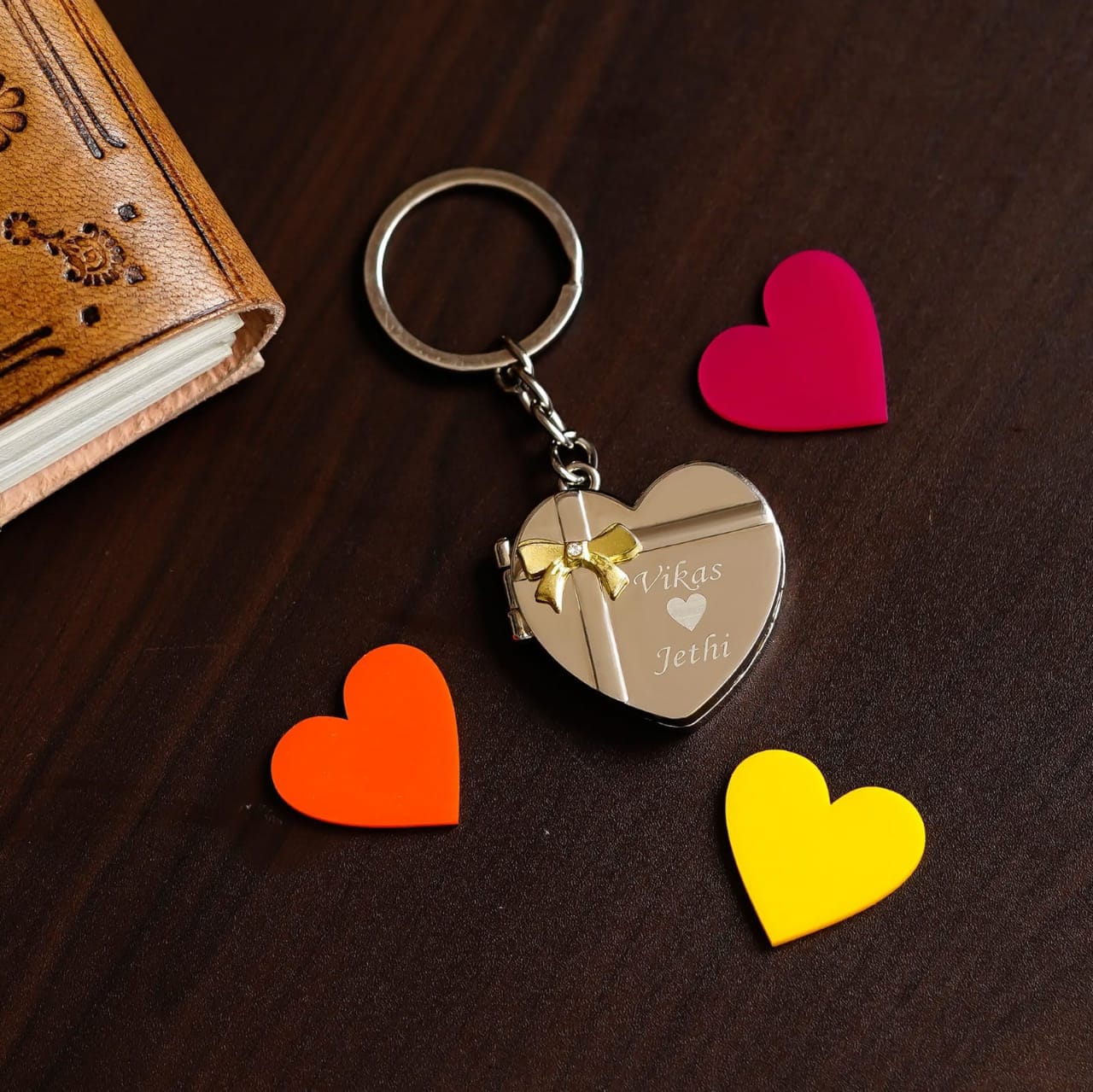 Customized Stainless Steel Couple Keychain