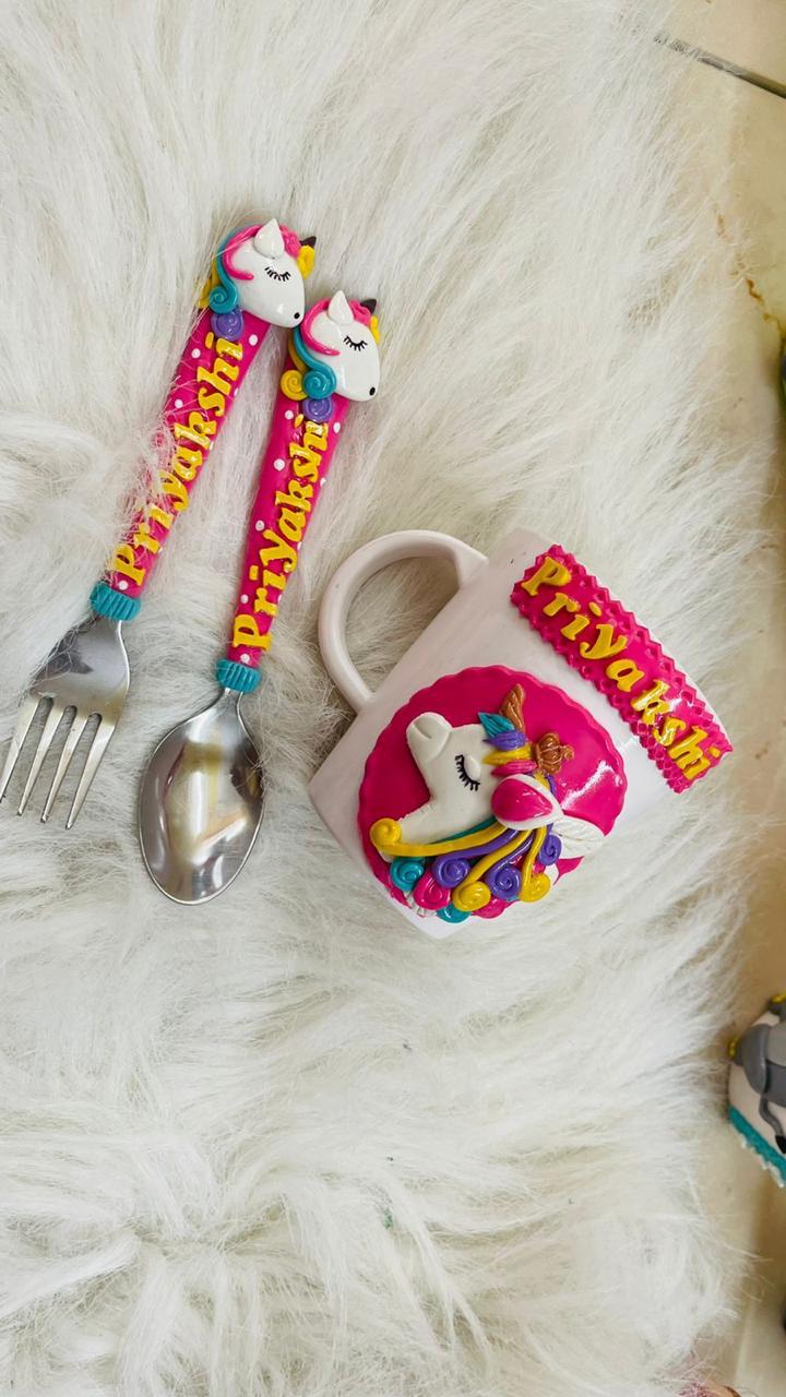 Customized Mug+cuttlery combo