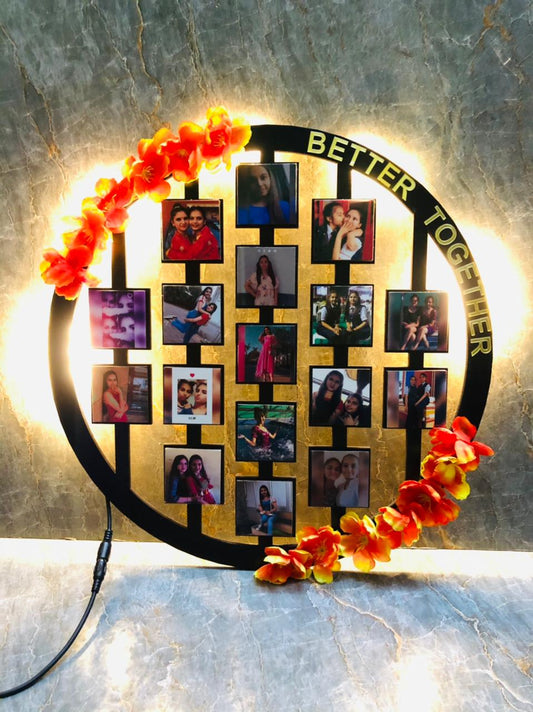 Customized Led Flower Ring Photo Frame