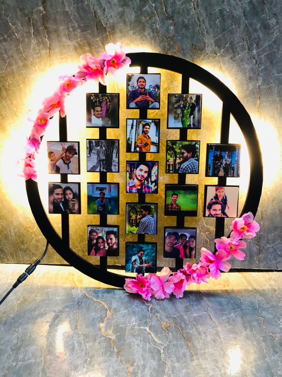 Customized Led Flower Ring Photo Frame