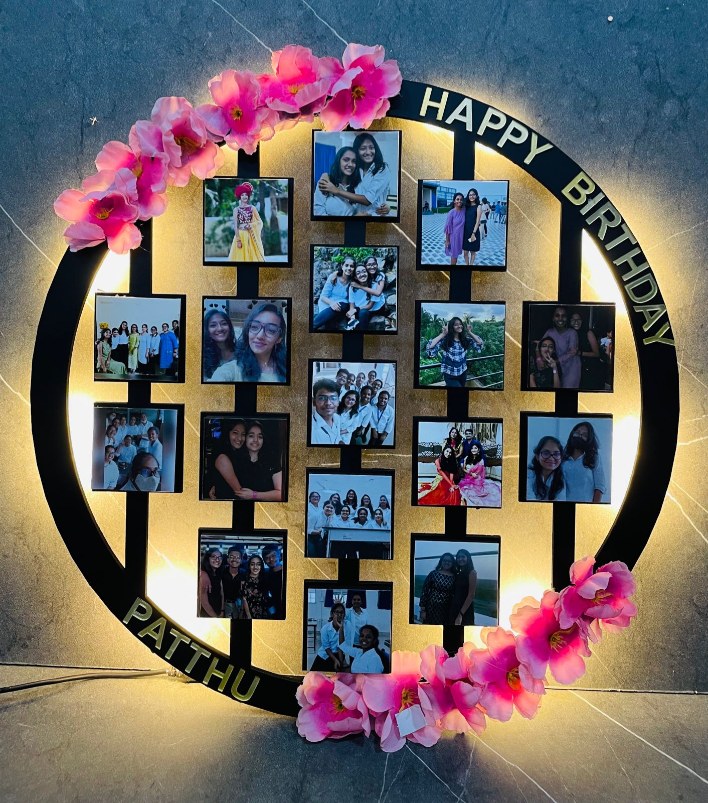 Customized Led Flower Ring Photo Frame