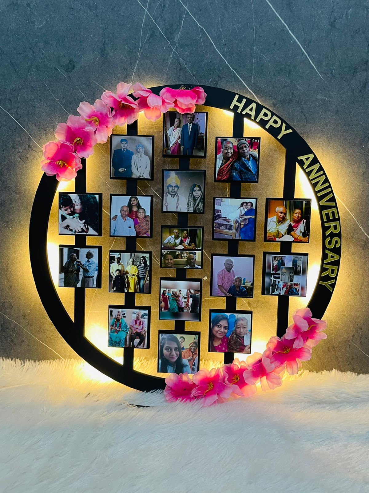 Customized Led Flower Ring Photo Frame