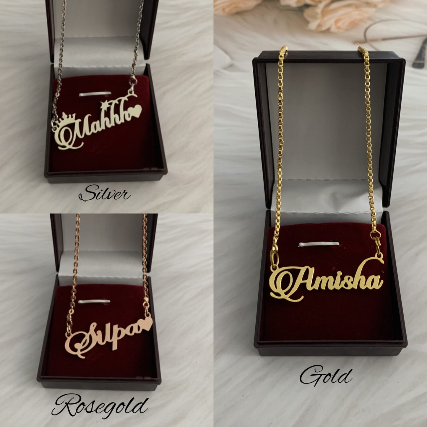 Customized Name Pendant with Chain