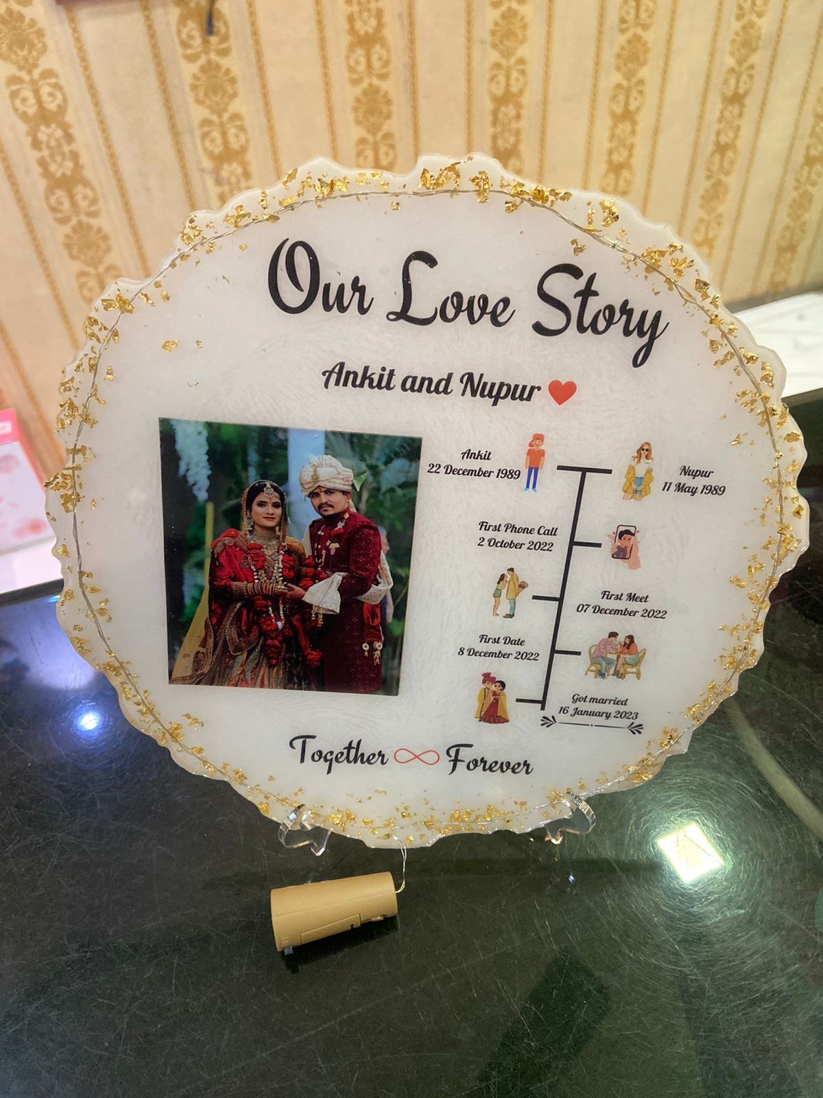 Resin Love story Frame