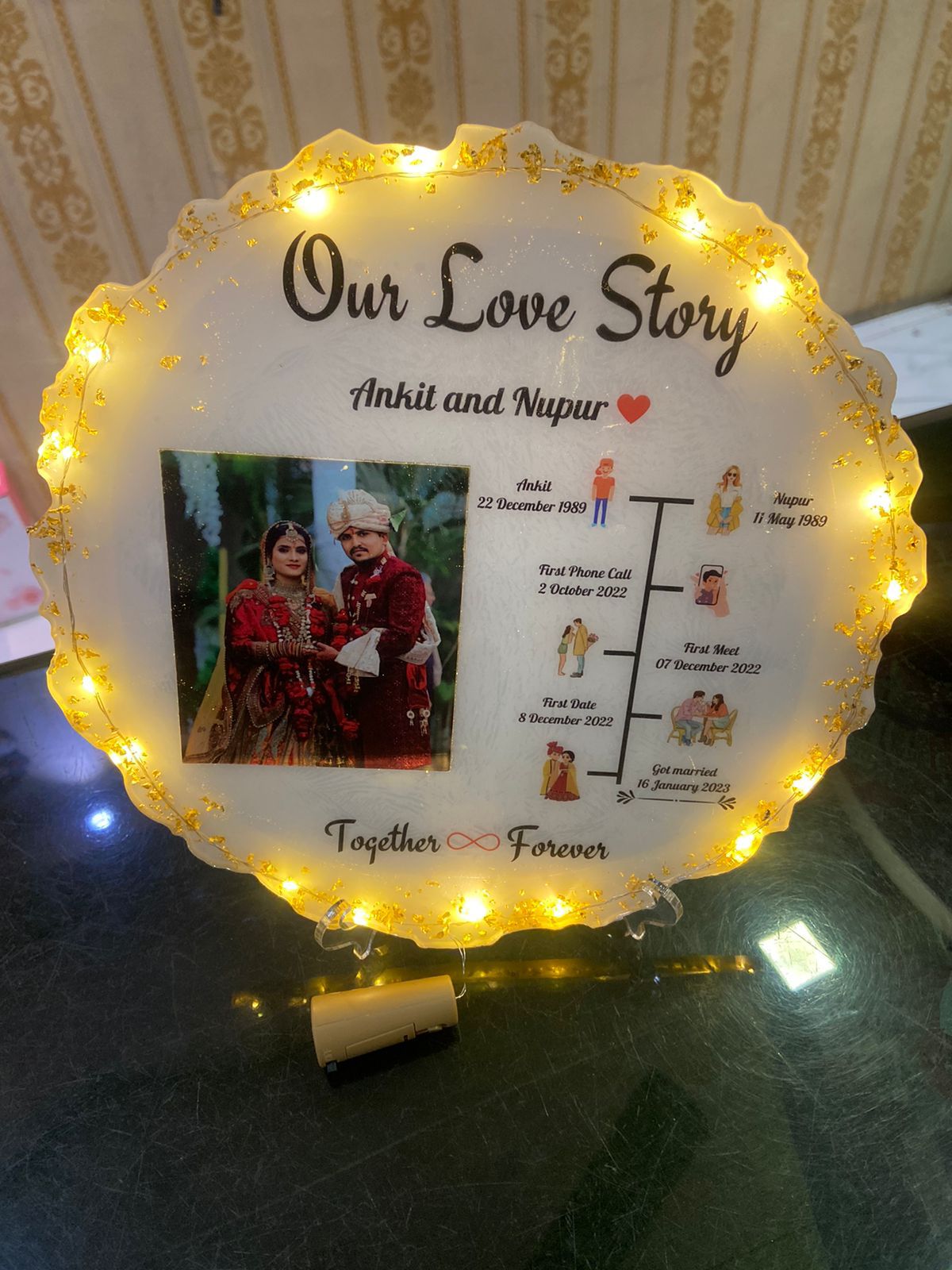 Resin Love story Frame