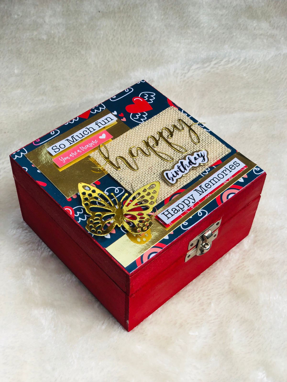 Customized Hamper Box with Scrapbook Album and Envelope