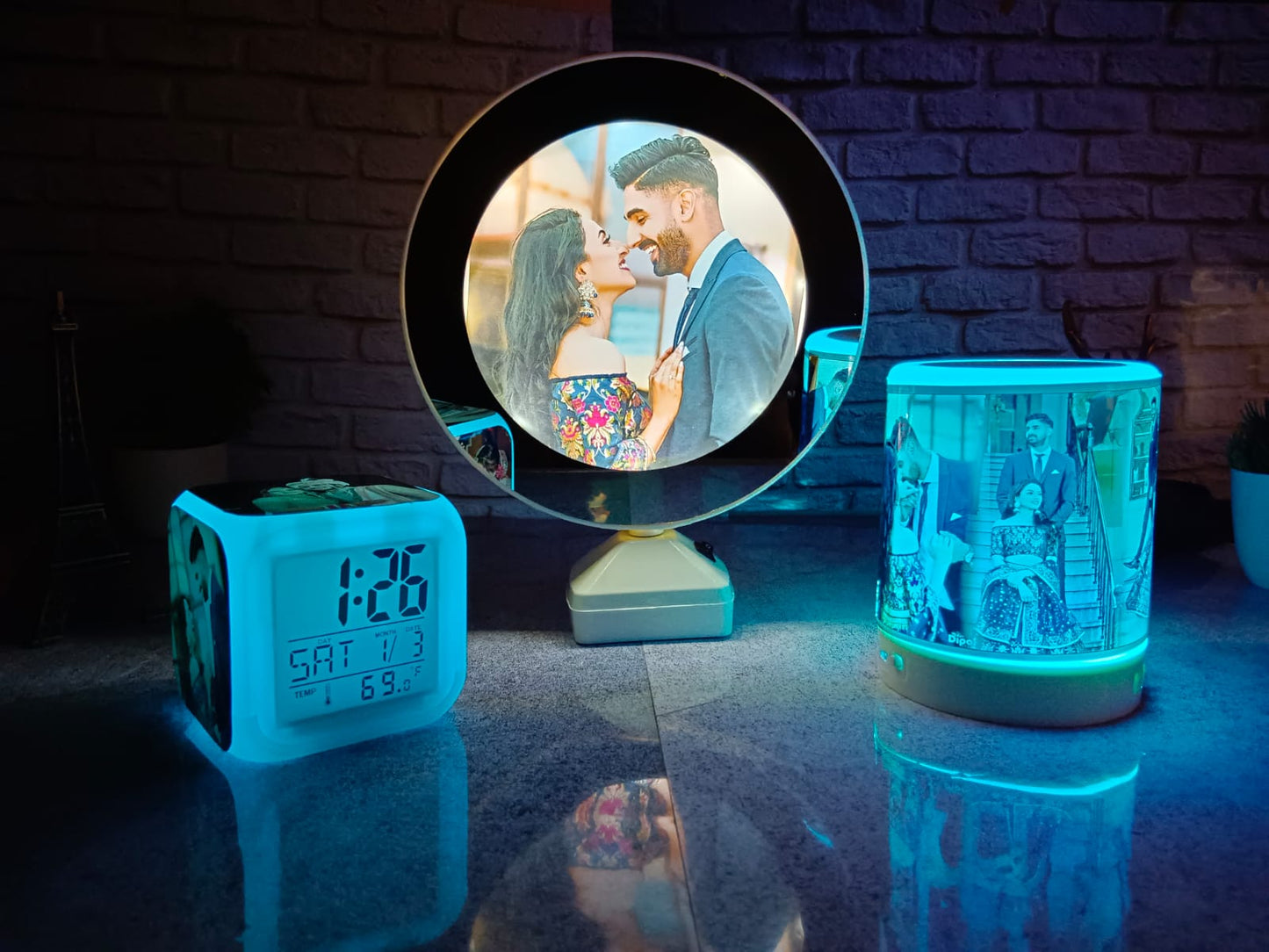 Customized Magic Mirror+ Bluetooth Speaker +Alarm Combo