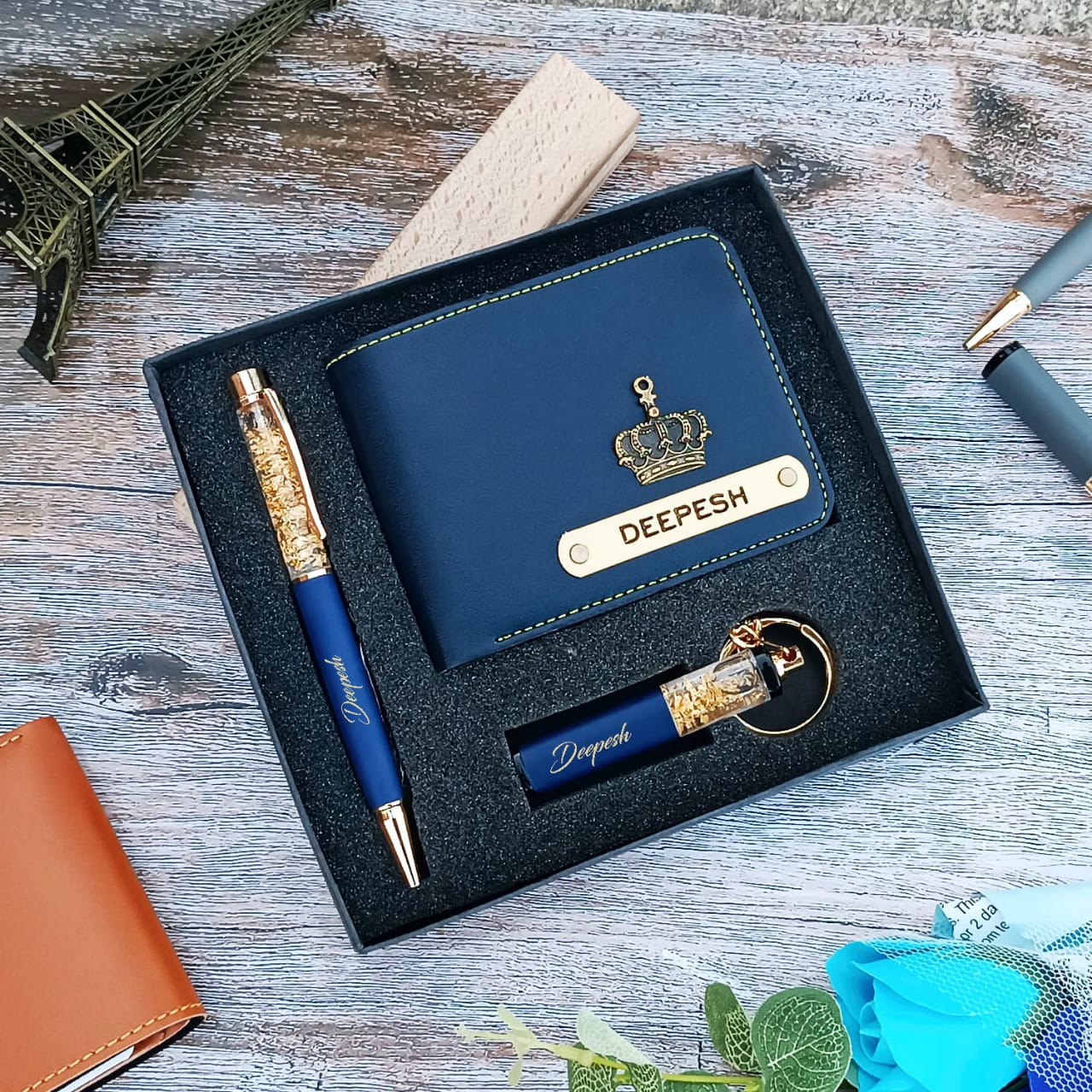 Customized Wallet Pen Keychain Combo