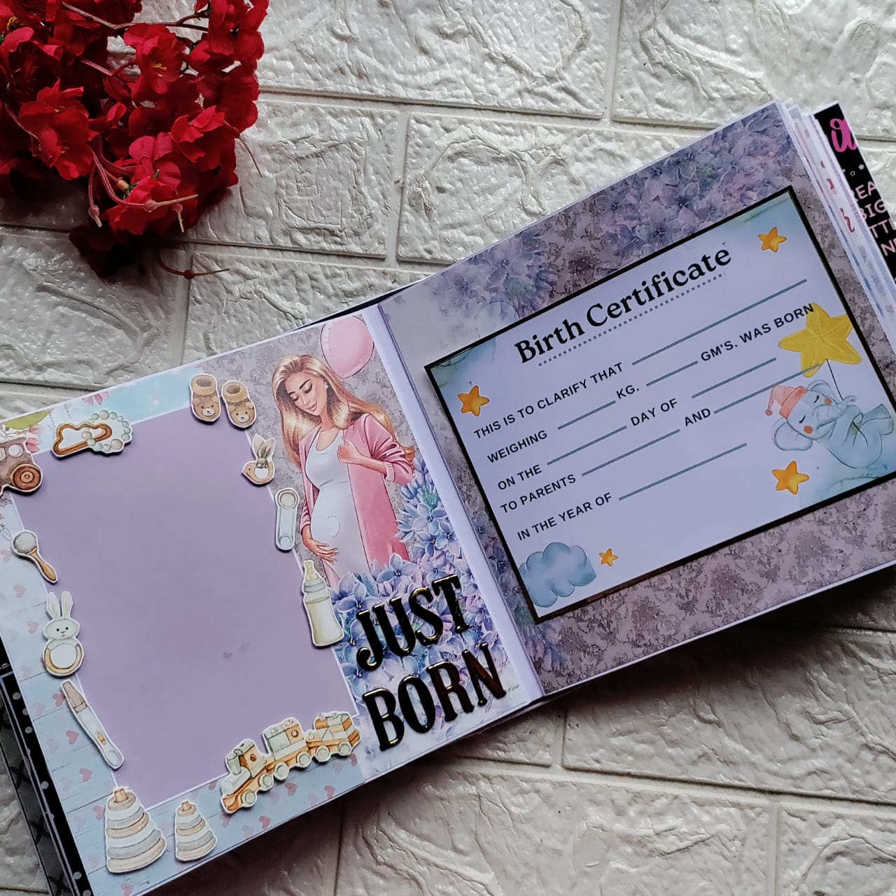 Customized Mom To Be Scrapbook