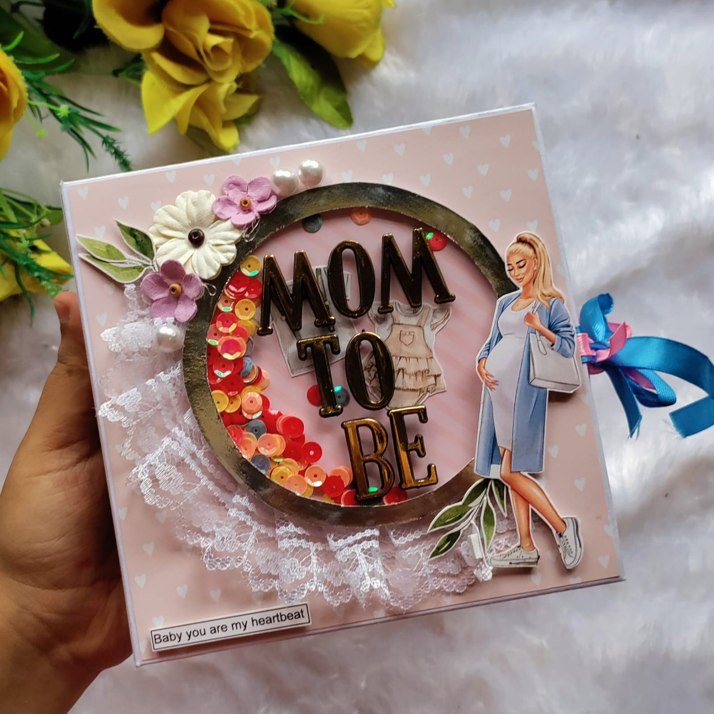 Customized Small Size Mom to Be Scrapbook