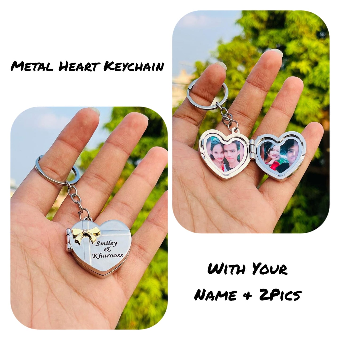 Customized Heart Keychain