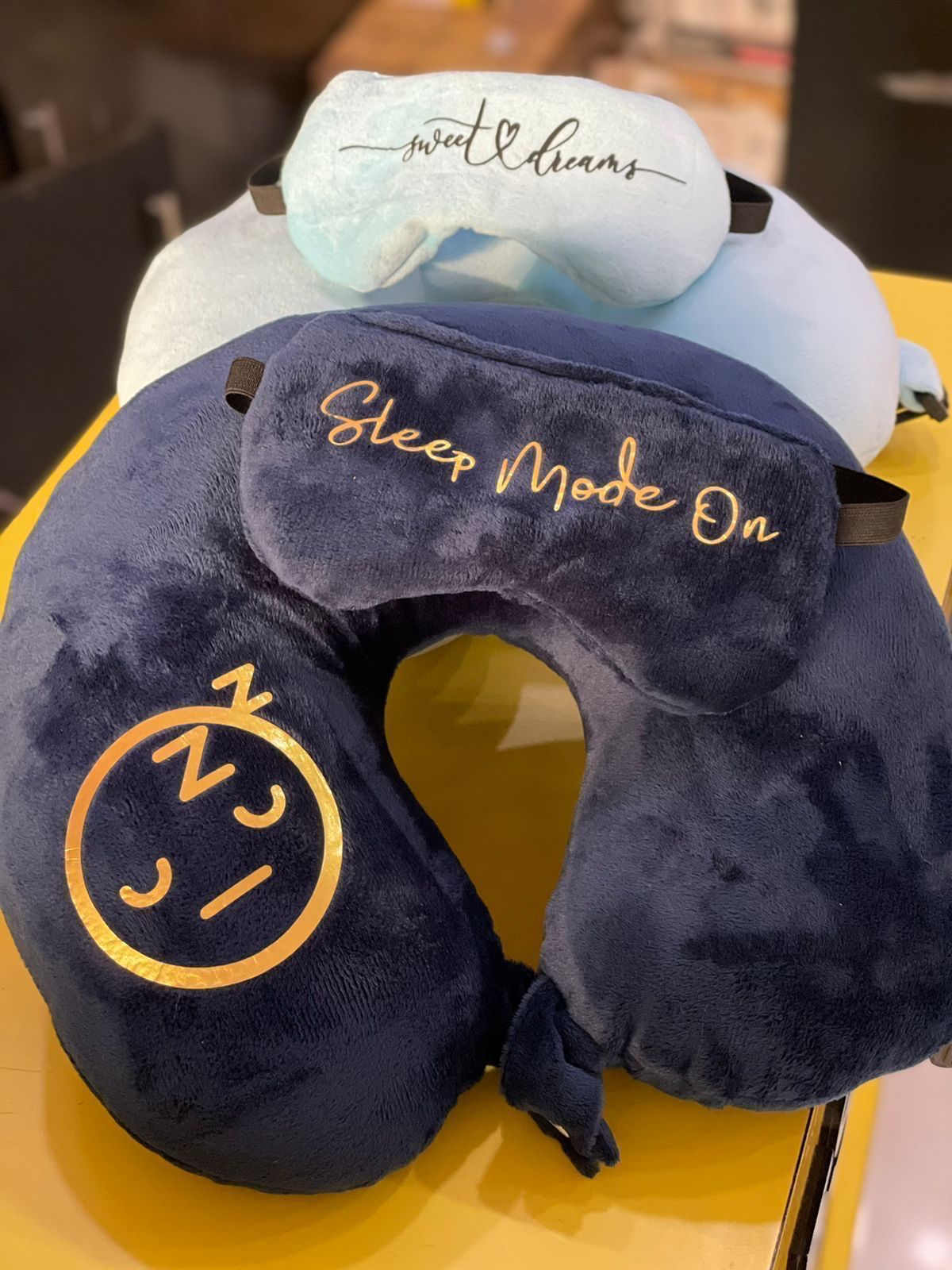 Customized Neck Pillow + Eye Mask Combo