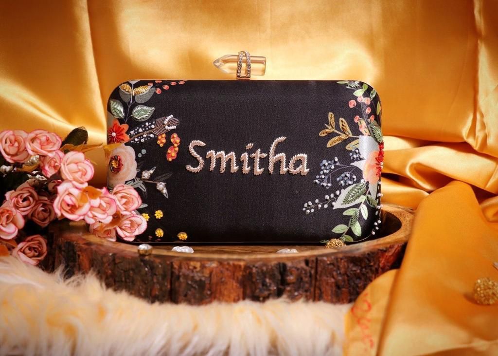 Customized Embroidery Clutch