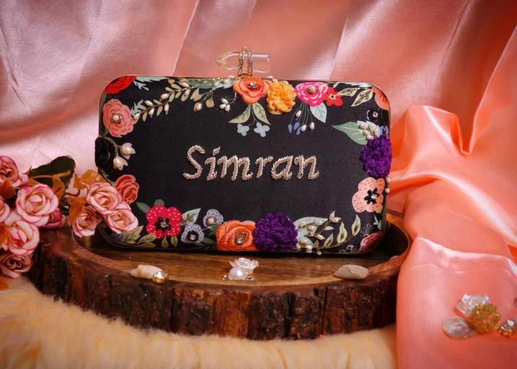 Customized Embroidery Clutch