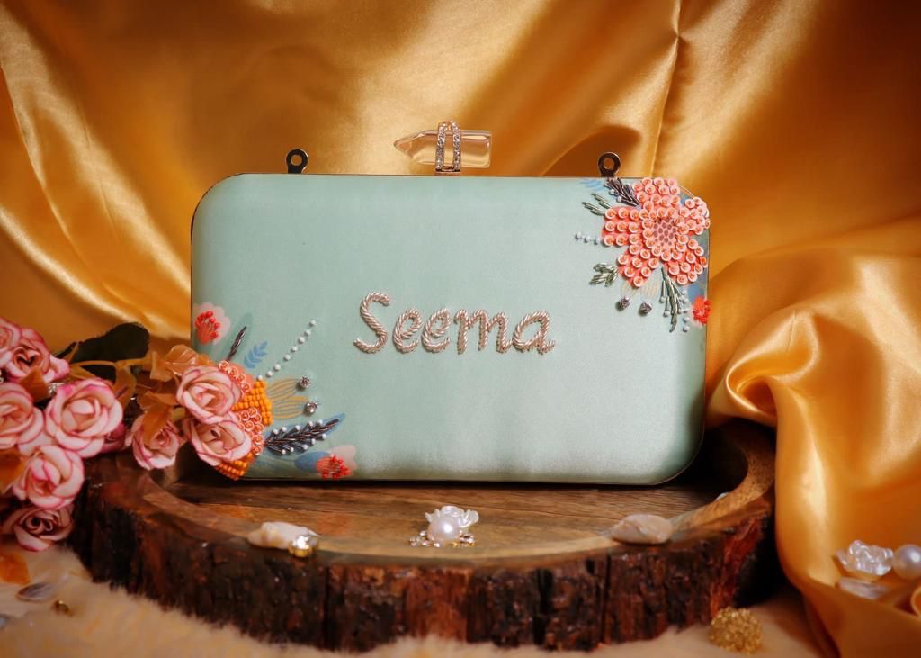 Customized Embroidery Clutch