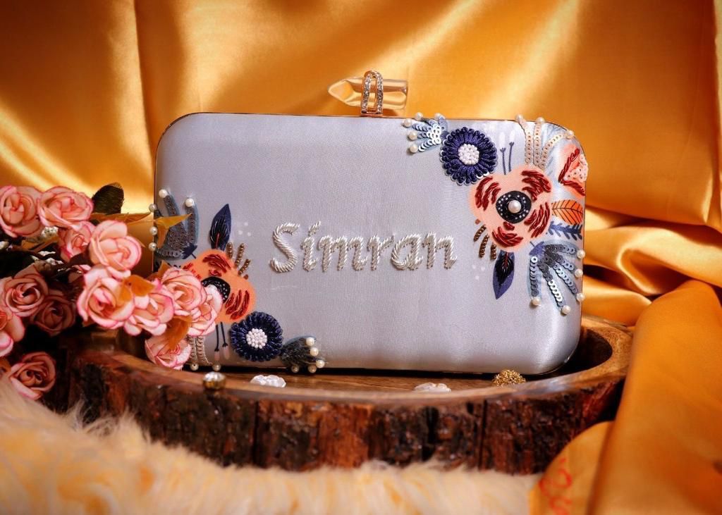 Customized Embroidery Clutch