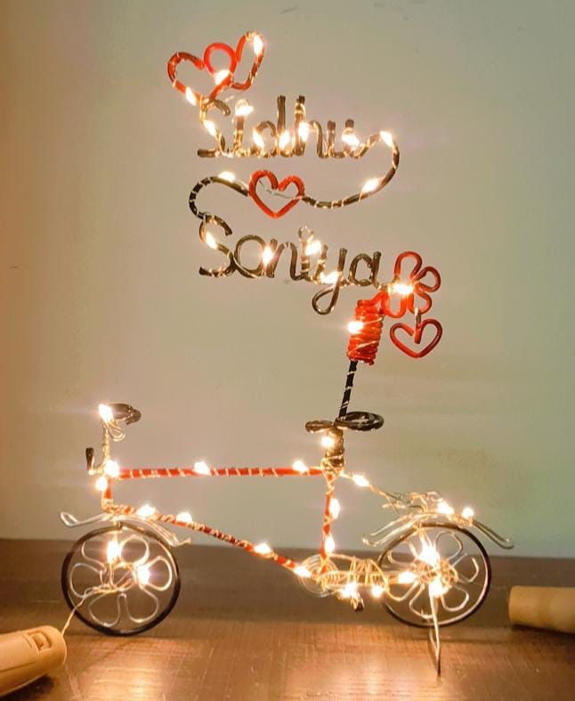 Customized Wire cycle with led lights