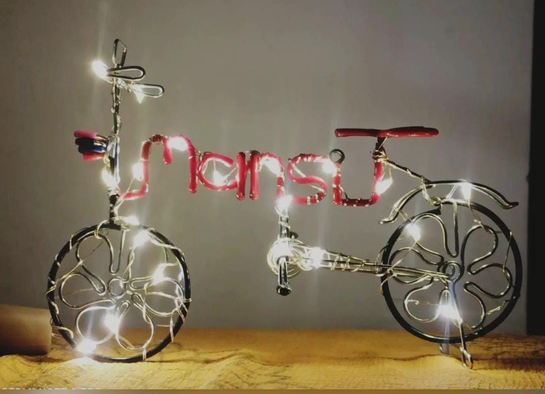 Customized Wire cycle with led lights