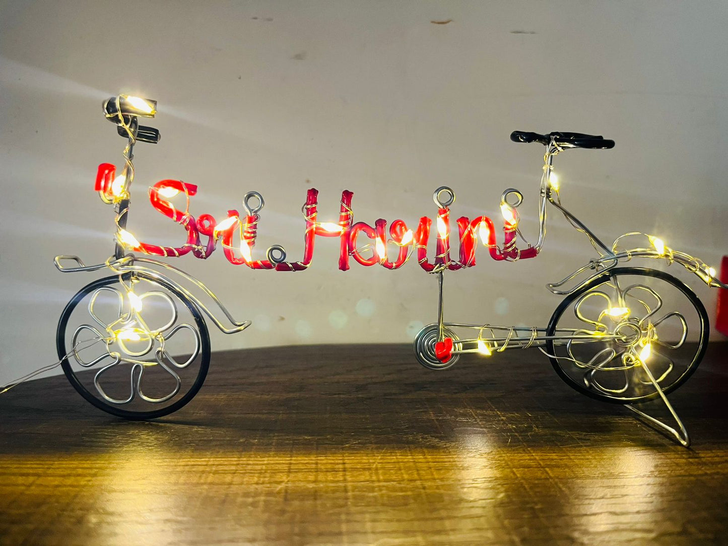 Customized Wire cycle with led lights