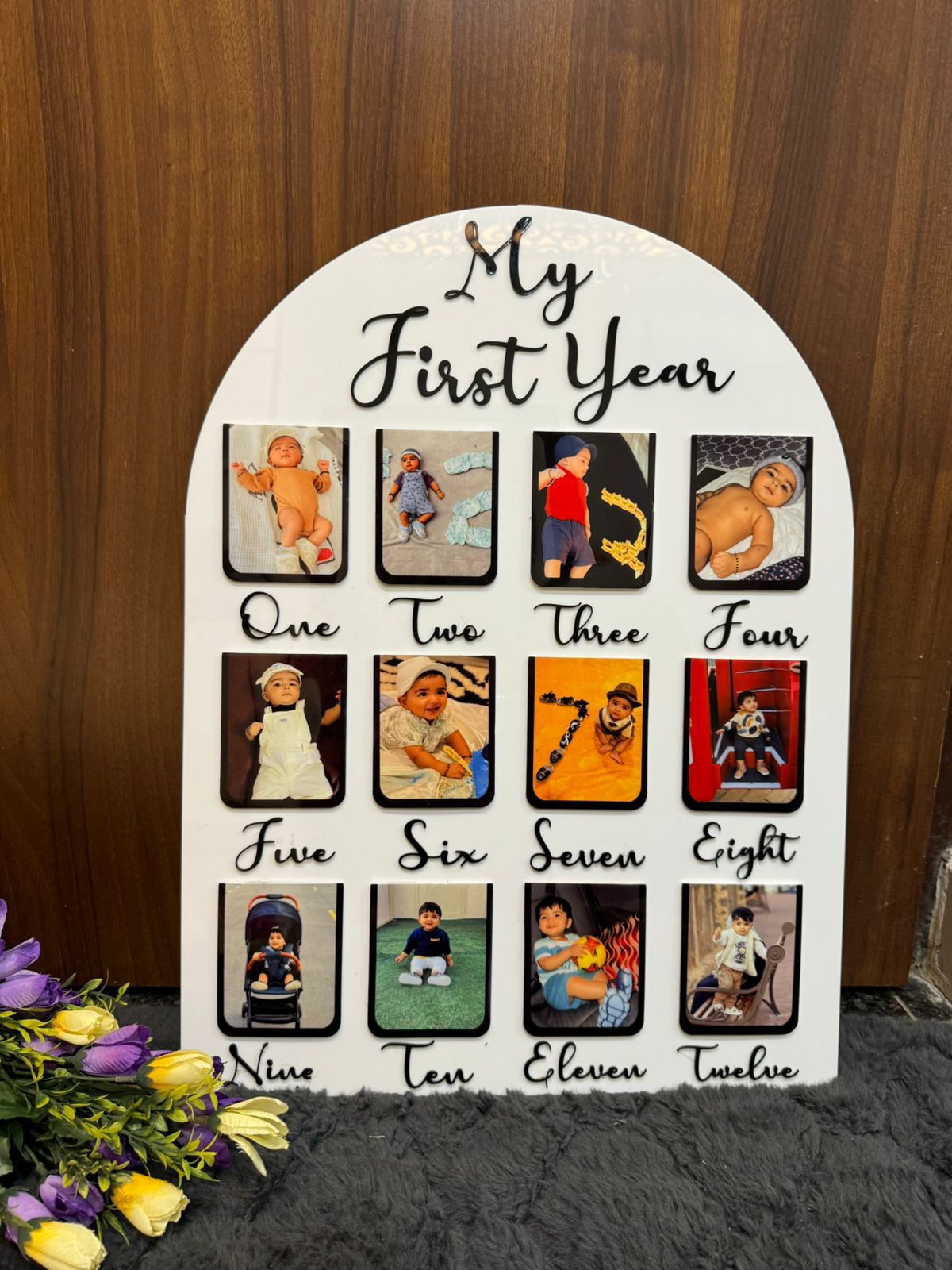 Customized 1st year Acrylic Baby Frame