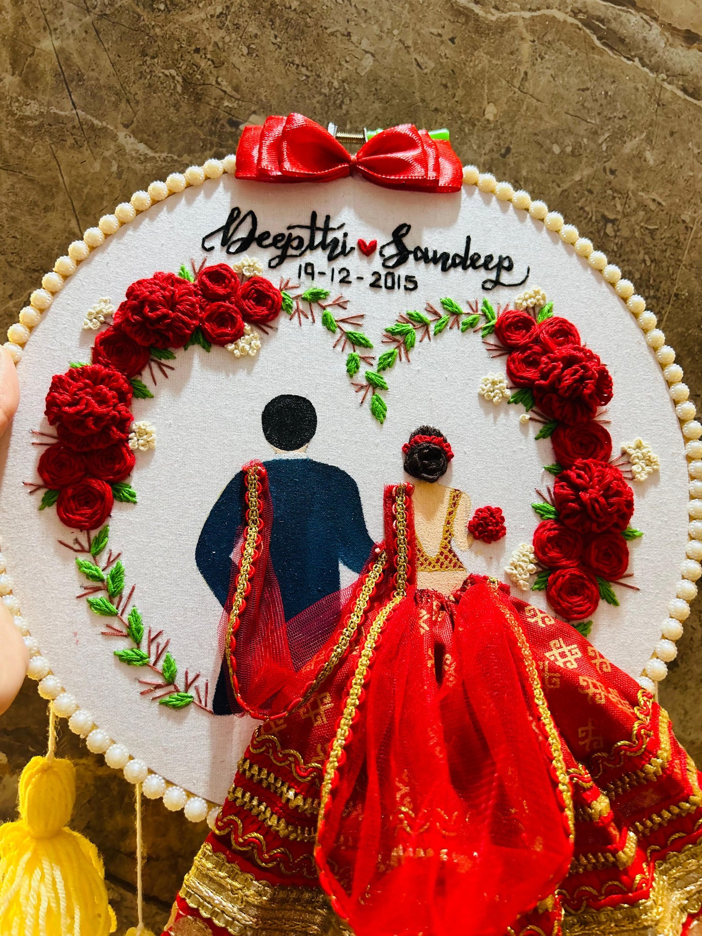 Customized Embroidery Hoop with Tassels