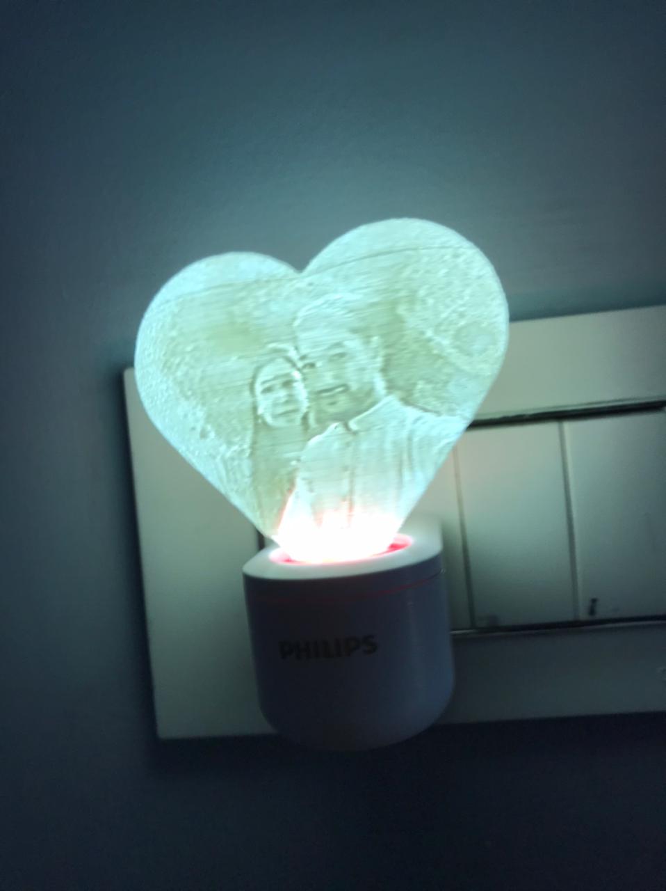 Customized Heart/Moon Night Lamp