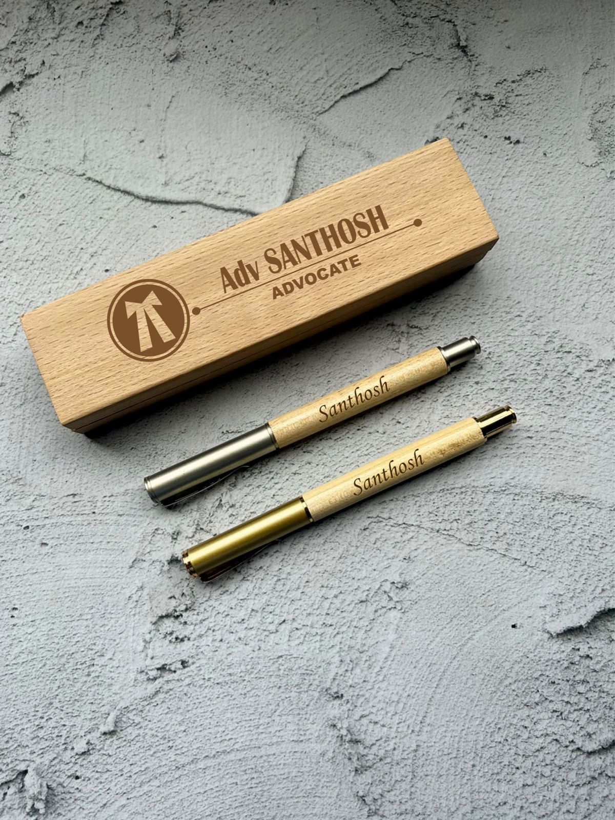 Customized Wooden Box 2.0 with 2 wooden pens