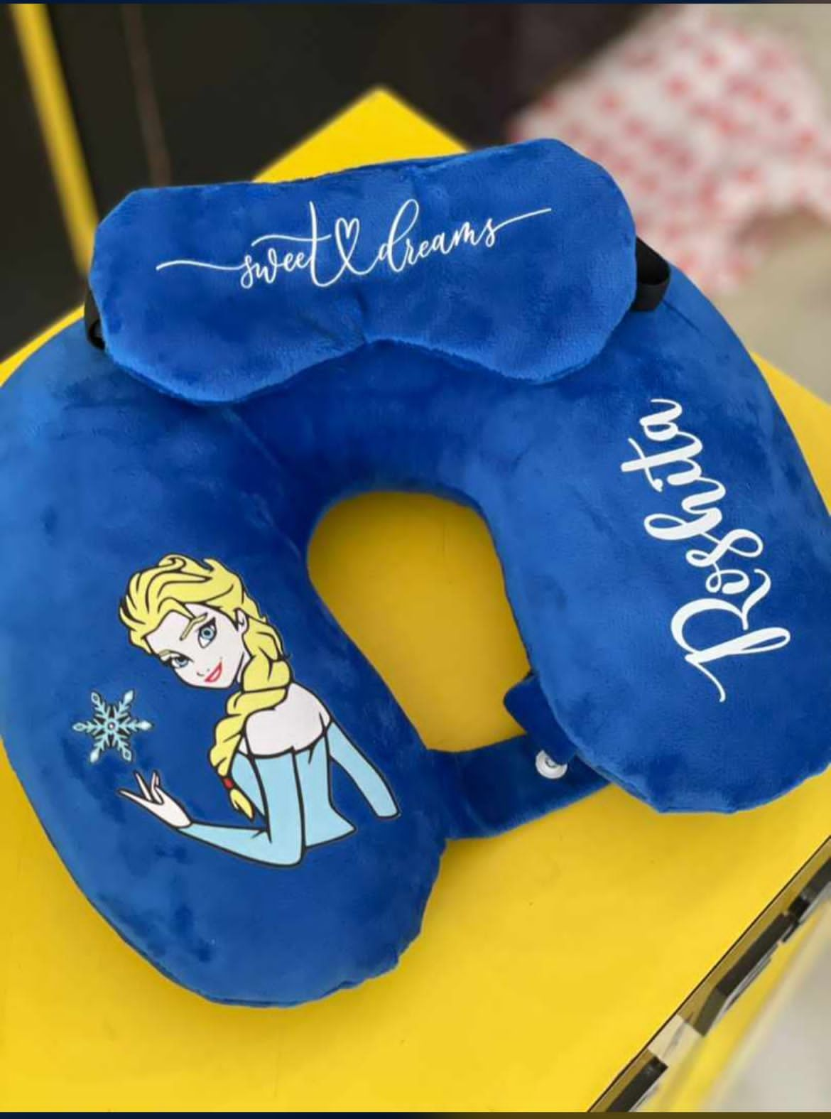 Customized Neck Pillow + Eye Mask Combo