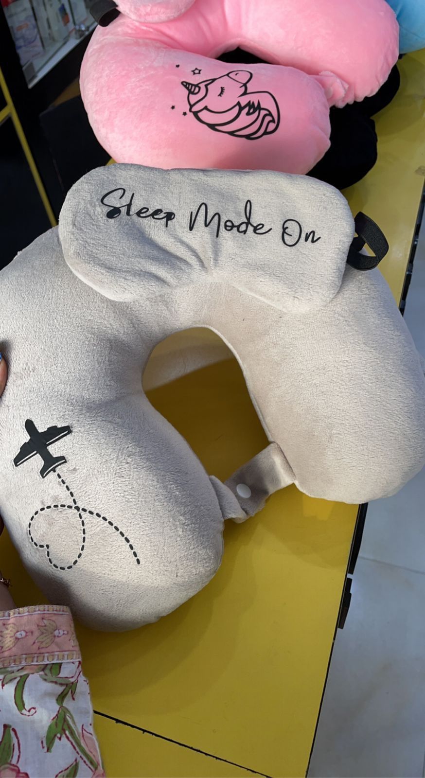 Customized Neck Pillow + Eye Mask Combo