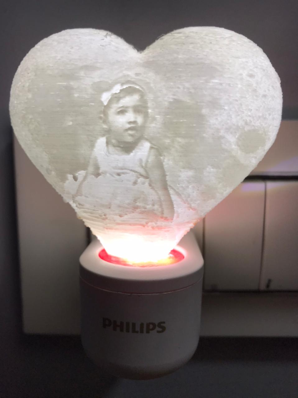 Customized Heart/Moon Night Lamp