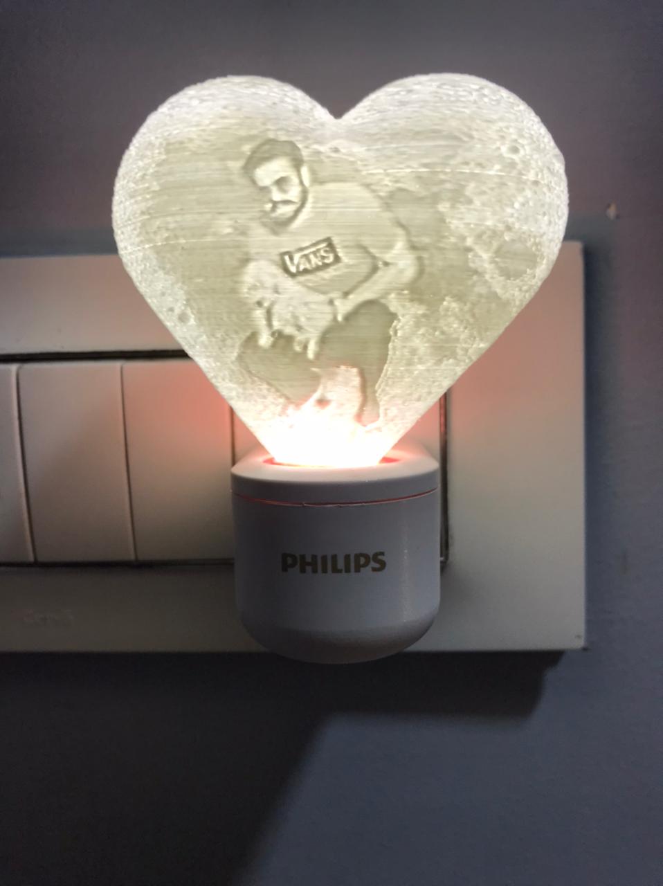 Customized Heart/Moon Night Lamp